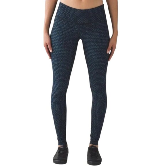 Lululemon Wunder Under Pant III Shatter Weave Desert Teal Alberta Lake I Size:8 - Picture 1 of 10